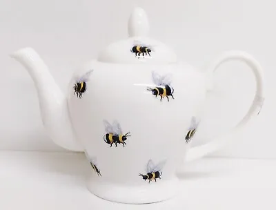 Buy Bees Tea Pot Fine Bone China Bumblebee Small 20oz Teapot Hand Decorated UK • 27£