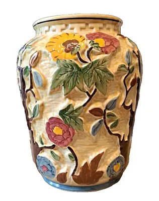Buy Large Vintage Indian Tree  Vase Hand Painted H.J. Wood Staffordshire 21cm. H. • 15£