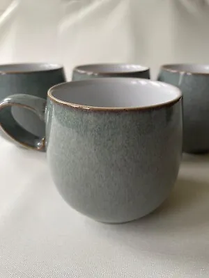 Buy Denby Jet Curve Mugs Grey/white Set Of 4 Excellent Condition  • 20£