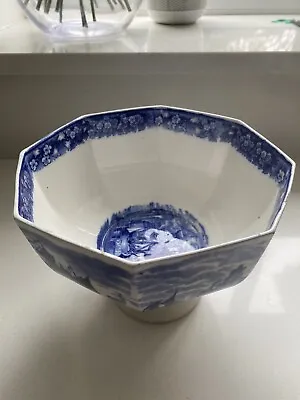Buy Wedgwood Ferrara Blue & White Large 7.5  Octagonal Decorative Bowl - Antique • 14.99£