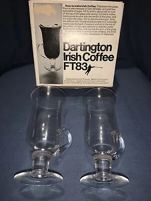 Buy 2 Dartington Glass Irish Coffee Mugs FT83. Boxed. Designed By Frank Thrower. • 8.50£