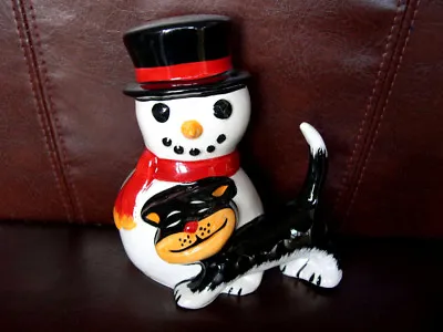 Buy Lorna Bailey Cat And Snowman Signed New Christmas Xmas Gift Out Of Production • 39£