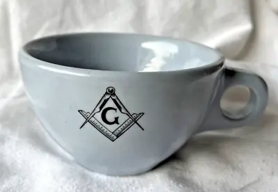 Buy Vintage Masonic Freemason Coffee Cup Buffalo China Ware Blue-Gray Heavy • 24.09£