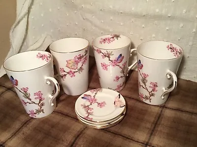 Buy Tuscan Fine Bone China 4 Hot Chocolate Cups And Matching Saucers Usedfor Display • 78.16£