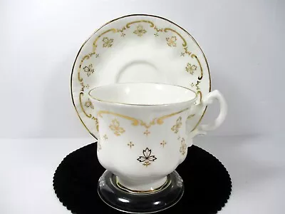 Buy Royal Osborne Cup And Saucer White Gold Maple Leaf Bone China England AS IS  • 9.35£