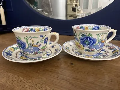 Buy Antique Masons Regency Extra Large Cups & Saucers Ornate Vintage (see Others) • 10.90£