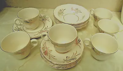 Buy Cream Petal China: 6 Cups, 6 Saucers, 6 Plates, 6 Dishes Pristine, By Grindley • 40£