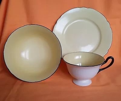 Buy Shelley Vintage Buttercup Yellow Footed Cup, Side Plate, & Footed Bowl Trio Set • 6£