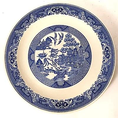 Buy Vintage Willow Ware Royal China 12  Round Serving Platter • 17£