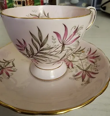 Buy Royal Tuscan Fine Bone China Brushed Lily Tea Cup & Saucer Set  #2434H HTF • 23.23£