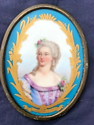 Buy Antique French Sevres Porcelain Plaque Comtesse Du Barry 1743 -1793 Louis XV  • 490£