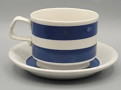 Buy True Vintage Cornish Ware Cup And Saucer Blue & White Stripes Made In England —A • 8.99£