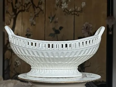 Buy Antique 19th Century Wedgwood Creamware Chestnut Basket • 150£