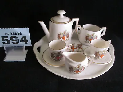 Buy Model Of A Miniature Tea Set Gemma Crested China - City Of London Crest (594) • 15£