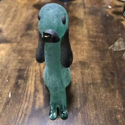 Buy Murano Glass Venetian Object Art Glass Antique Dog Green H11cm • 145.77£