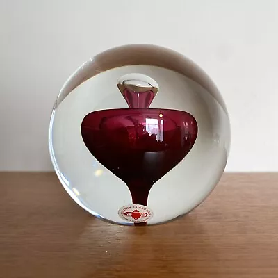 Buy Beranek Large Art Glass Paperweight- Handmade Bohemian Glass Czech Republic • 14.99£