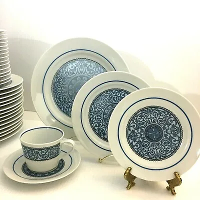 Buy Noritake Cielito Lindo China Dinnerware Blue White 8 Settings And Serving Pieces • 226.18£