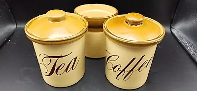 Buy T G Green Church Gresley Jars Tea Coffee  Brown Granville X 3 14cm Damage • 25£