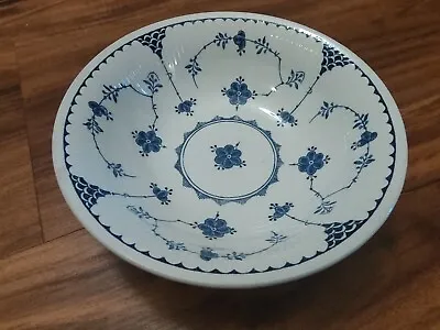 Buy Furnivals Denmark Limited England Cereal Bowl Blue Floral White Ironstone 6.5 In • 14.55£