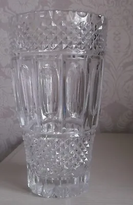 Buy Vintage Tall And Heavy Lead Crystal /  Cut Glass  Vase 9  Tall • 9.99£