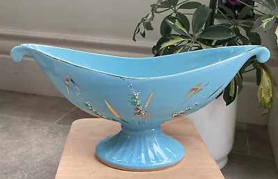 Buy Beswick Turquoise Hand Painted Mantle Window Boat Shape Vase 1498/2 • 24£