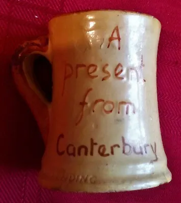Buy Early Vintage Manor Ware - A PRESENT FROM CANTERBURY - SMALL MUG • 1.50£
