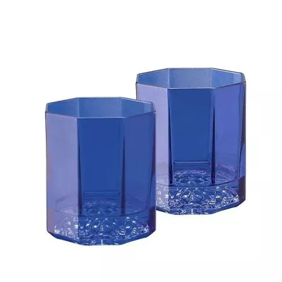 Buy Versace Rosenthal - Set 2 Glasses Whisky Versace Medusa Light Blue • 149.99£