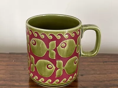 Buy Hornsea Pottery John Clappison Vintage Mug  - Red / Green 1970’s • 45£