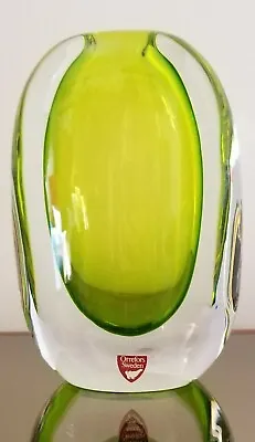 Buy Orrefors Olle Alberius 6  Green Cased Art Glass Vase Landberg Palmqvuist Style • 230.34£