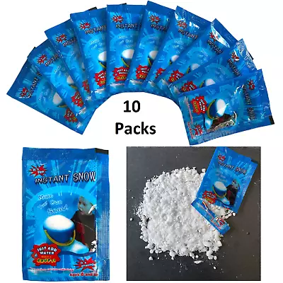 Buy 10 Packs Magic Snow Instant Artificial Fake Powder Kids Fun Christmas Decoration • 3.69£