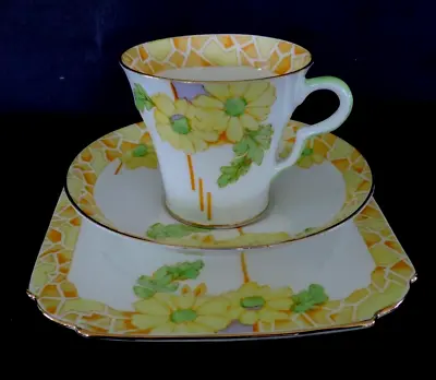 Buy Vintage / Art Deco China Tea Set Trio.Taylor And Kent.Hand Painted. VGC.6093. • 15.95£