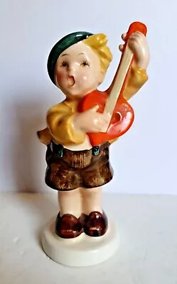 Buy Rare Vintage Goebel Figurine  Boy With Guitar   # KF37 (TMK 2) - 15 Cm Tall • 12£