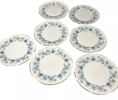 Buy Colclough 7 X Side Plates Fine Bone China Made In England Floral Pattern Vintage • 17£