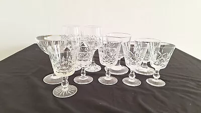 Buy Mixed Collection Of 10 Glass / Crystal Cut Glass Cups & Glasses • 21.35£