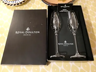 Buy Royal Doulton Celebration Toasting Flutes Swarovski Crystal's New • 25£