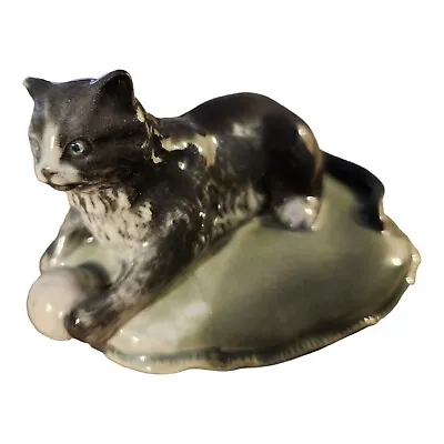 Buy Vintage Branksome China England Cat Figurine On Pillow • 18.97£