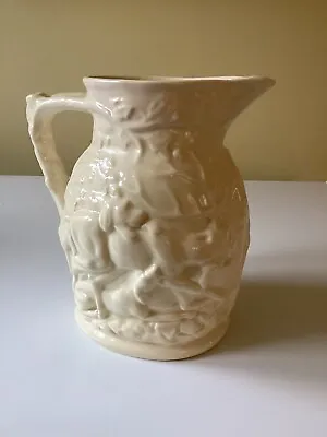 Buy Mid Century Masons Ironstone Jug In Ivory Pattern And Relief Hunting Scenes • 19.99£