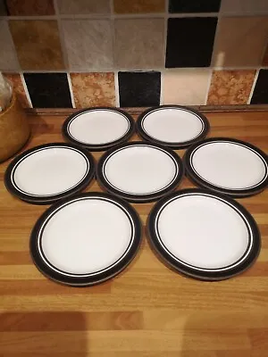 Buy Hornsea CONTRAST 7 Brown And White Tea Side Plates 6¼ Inch • 10£