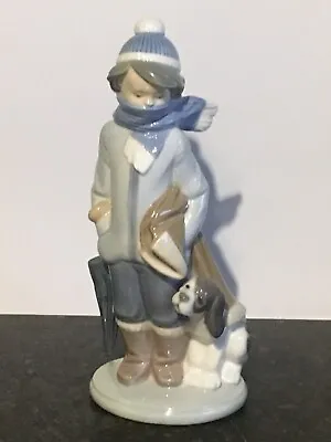 Buy Stunning Lladro Porcelain Figure Boy With Dog • 9.99£