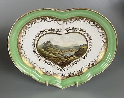 Buy Derby C1795-1800 Dessert Dish Landscapes. Antique English Porcelain Lake Agnano • 22£