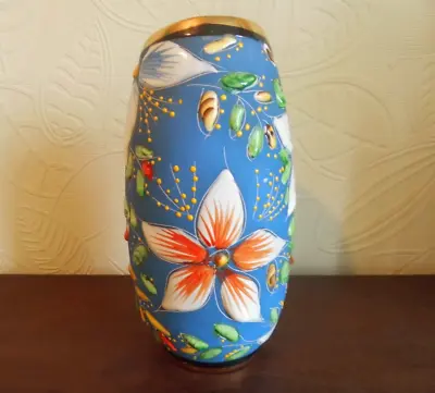 Buy Rare Vintage Belgian H Bequet Quaregnon Hand Painted Vase • 25£