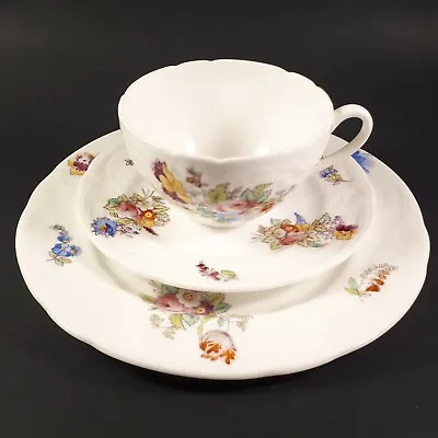 Buy Vintage Coalport TRIO Floral Tea Cup , Saucer & Plate Pattern A.D 1750 • 11.85£