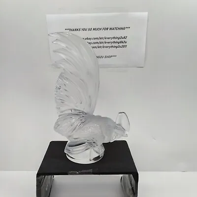Buy Lalique Rooster New Crystal Coq Nain Figurine 8.25  Made In France Signed • 264.28£