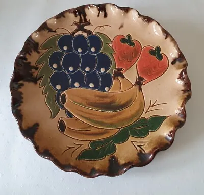 Buy Spanish Pottery Fruit Plate Terracotta Pottery Plate Majolica Aparicio Pottery  • 7.50£