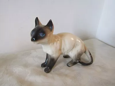 Buy Vintage China Siamese Cat Figurine Ornament 20cm Longest • 11.99£