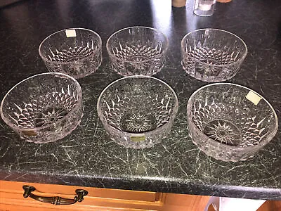Buy 2 Vintage Arcoroc Clear Crystal Glass Dessert Bowls 10cm - Note Only 2 Bowls  • 4.35£