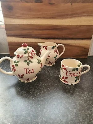Buy Emma Bridgewater Rosehip Tea Pot Mug And Jug Set 1st Quality • 80£