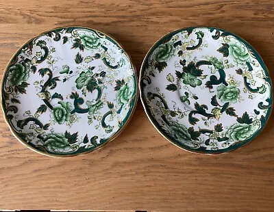 Buy MASON'S IRONSTONE CHARTREUSE SOUP COUPE STAND X 2 • 12.95£