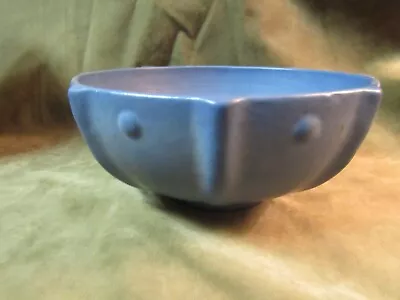 Buy Circa 1915 Arts Crafts Blue Matte Glaze Art Pottery Bowl Pfaltzgraff York Mark • 226.68£