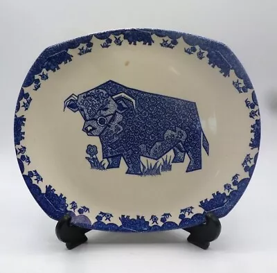 Buy English Ironstone- Tableware - Beefeater Steak Plate - Blue Bull • 9.99£